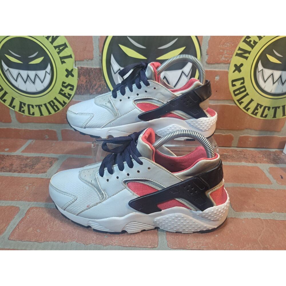 Kids White and Pink Athletic Sneakers with Black Accents